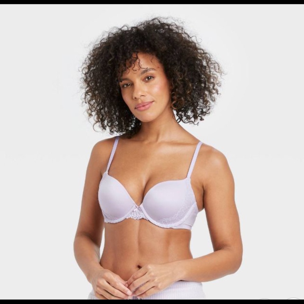 Taarge Auden Gray Push Up Plunge Convertible Bra